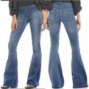 Free People Penny Flare Pull-on Jeans Sz 29 NWT Denim Stretch Bell Bottoms